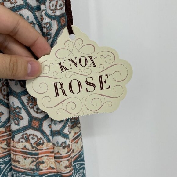 NWT Knox Rose Boho Maxi dress pastel blue white - Picture 8 of 15